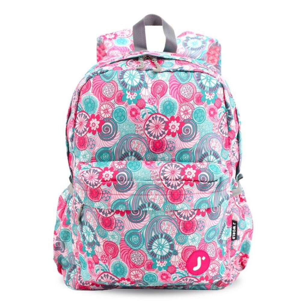 J World Oz Campus 17" Water-Resistant Nylon Backpack - Blue Raspberry